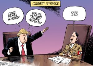Trump applying for a job from Hitler